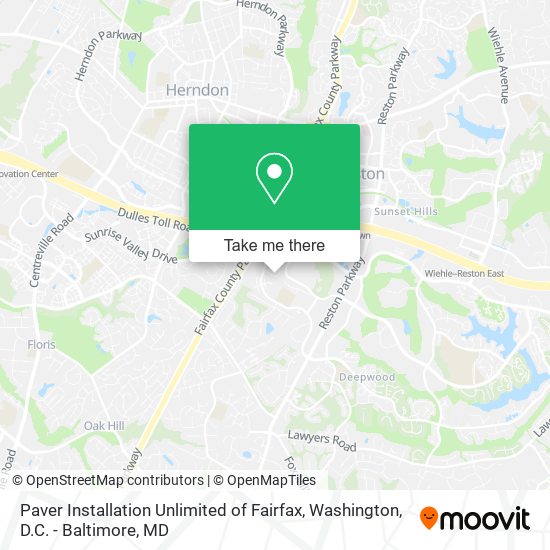 Paver Installation Unlimited of Fairfax map