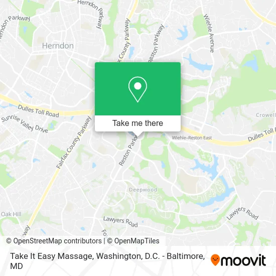 Take It Easy Massage map