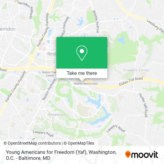 Mapa de Young Americans for Freedom (Yaf)
