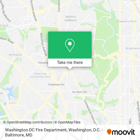 Mapa de Washington DC Fire Department