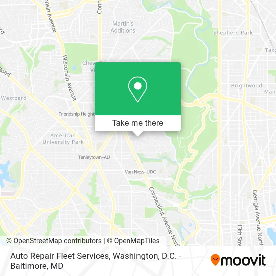 Auto Repair Fleet Services map