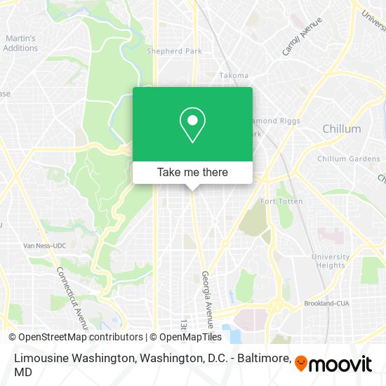 Limousine Washington map