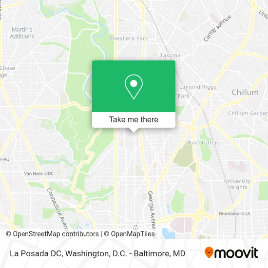La Posada DC map