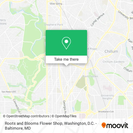 Mapa de Roots and Blooms Flower Shop