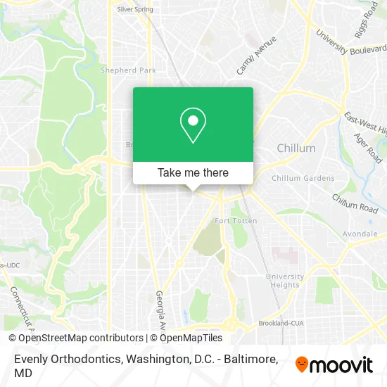 Mapa de Evenly Orthodontics