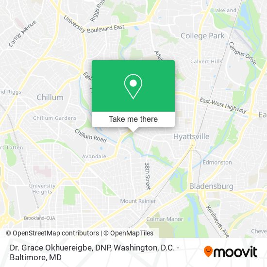 Mapa de Dr. Grace Okhuereigbe, DNP