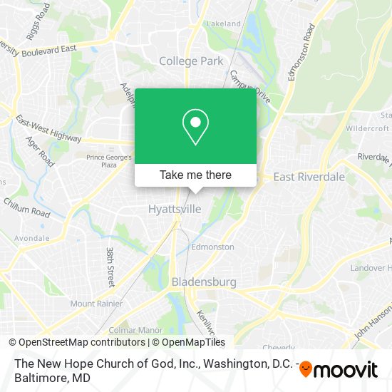 Mapa de The New Hope Church of God, Inc.