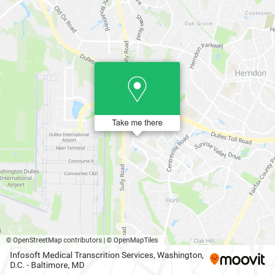 Mapa de Infosoft Medical Transcrition Services