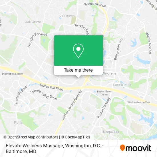Elevate Wellness Massage map