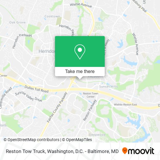 Reston Tow Truck map