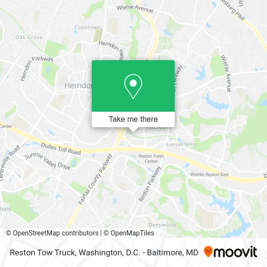 Reston Tow Truck map