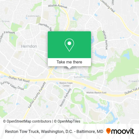 Reston Tow Truck map