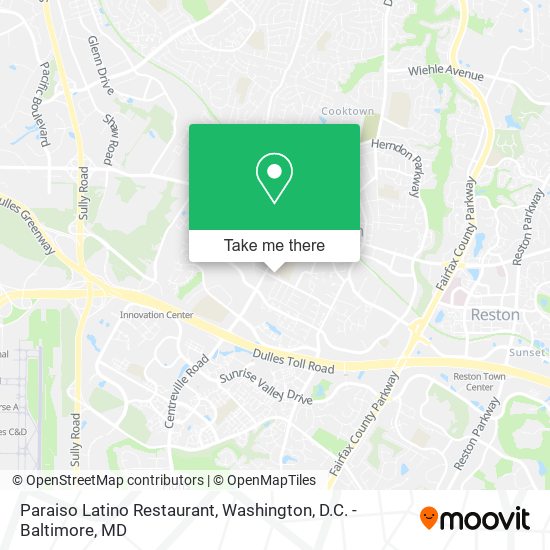 Mapa de Paraiso Latino Restaurant