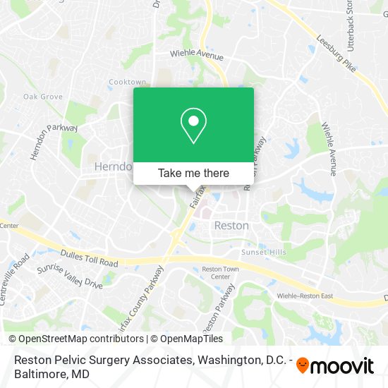 Reston Pelvic Surgery Associates map