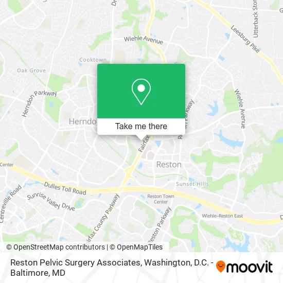 Reston Pelvic Surgery Associates map