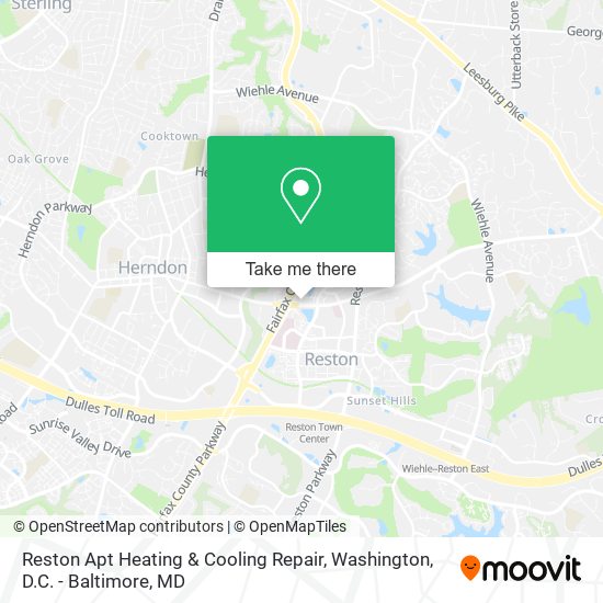 Reston Apt Heating & Cooling Repair map