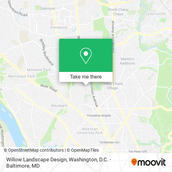 Willow Landscape Design map