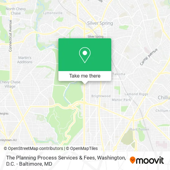 The Planning Process Services & Fees map