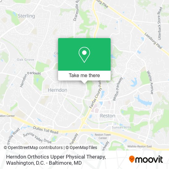 Mapa de Herndon Orthotics Upper Physical Therapy