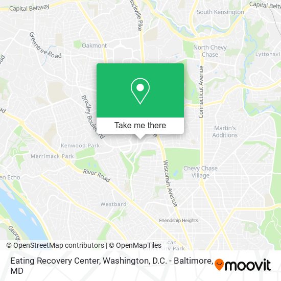 Eating Recovery Center map