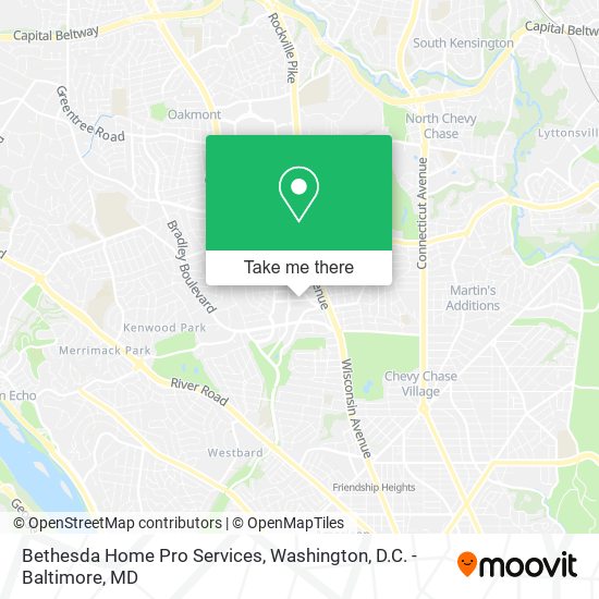 Bethesda Home Pro Services map