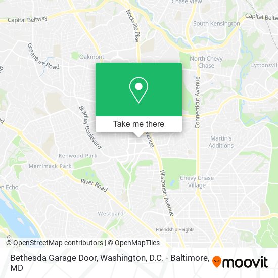 Mapa de Bethesda Garage Door