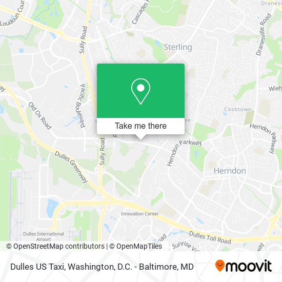 Mapa de Dulles US Taxi