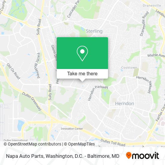 Napa Auto Parts map