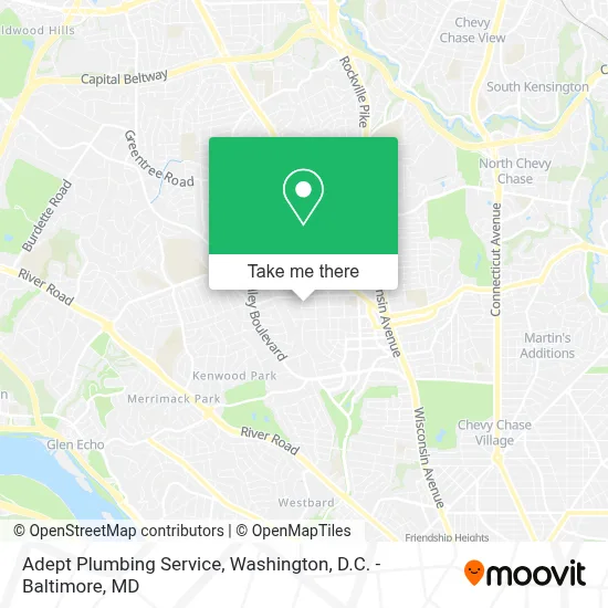 Adept Plumbing Service map