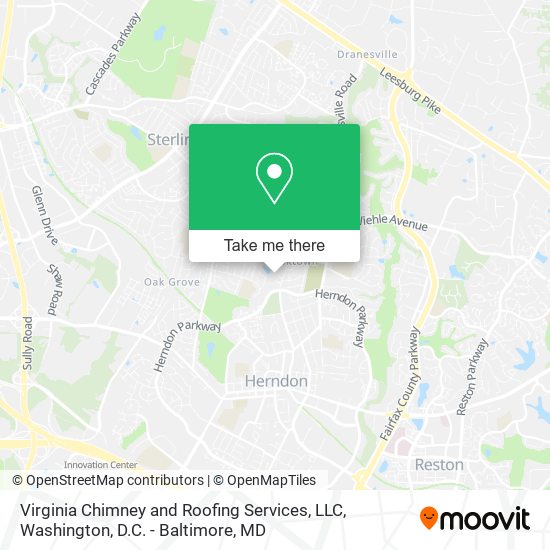 Mapa de Virginia Chimney and Roofing Services, LLC