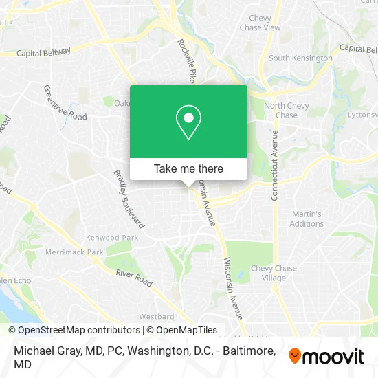 Mapa de Michael Gray, MD, PC