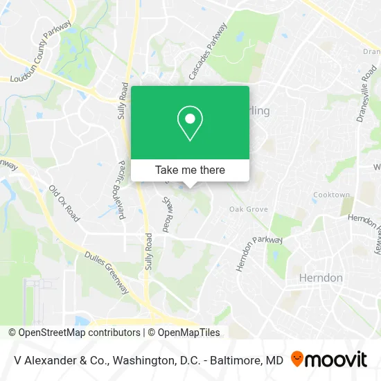 V Alexander & Co. map