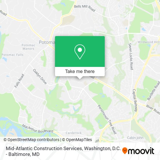 Mid-Atlantic Construction Services map