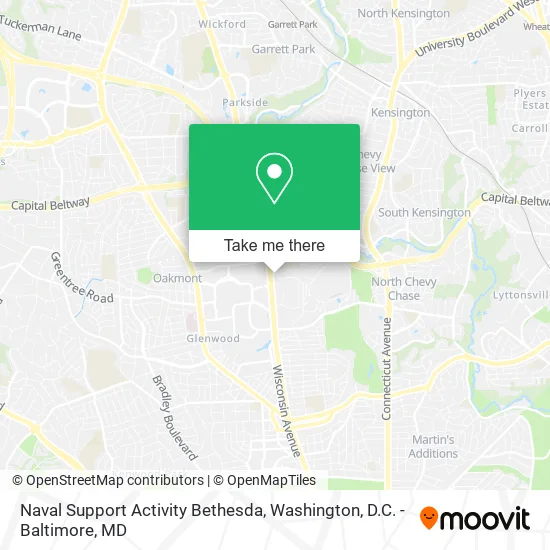 Mapa de Naval Support Activity Bethesda