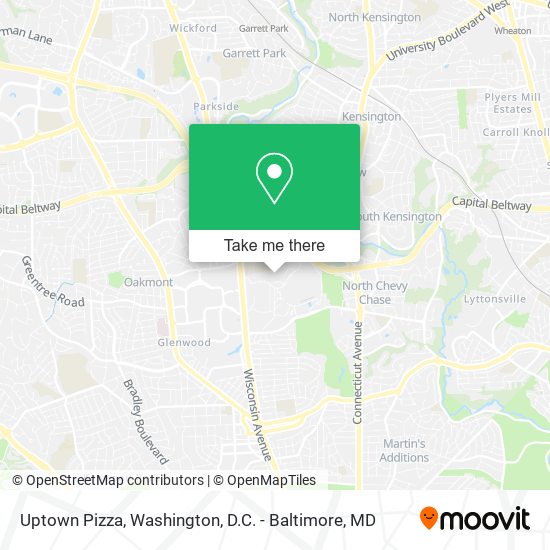 Uptown Pizza map