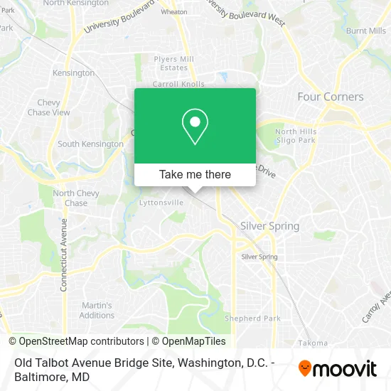 Old Talbot Avenue Bridge Site map