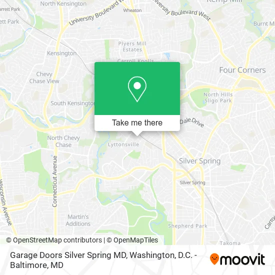 Garage Doors Silver Spring MD map
