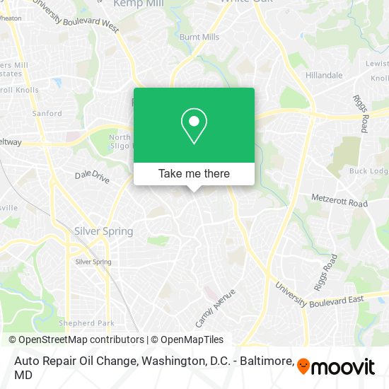 Mapa de Auto Repair Oil Change