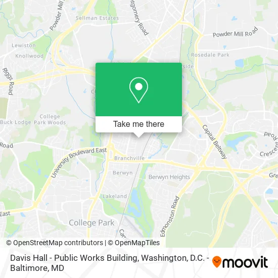 Davis Hall - Public Works Building map