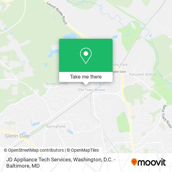 Mapa de JD Appliance Tech Services