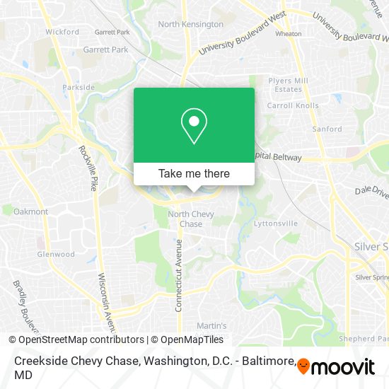 Creekside Chevy Chase map