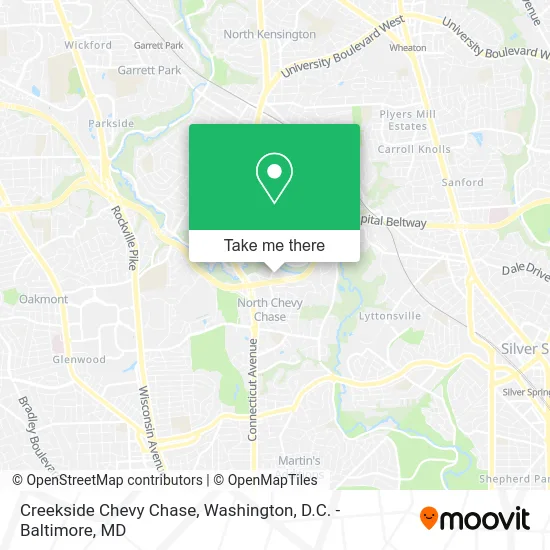 Creekside Chevy Chase map