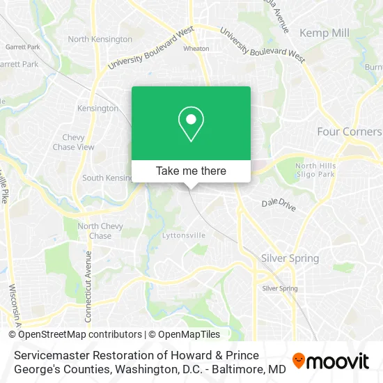 Mapa de Servicemaster Restoration of Howard & Prince George's Counties