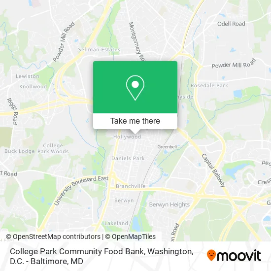 Mapa de College Park Community Food Bank