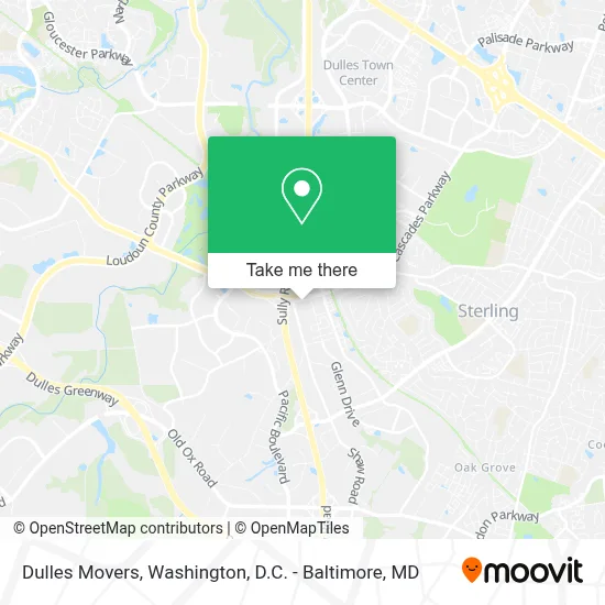 Dulles Movers map