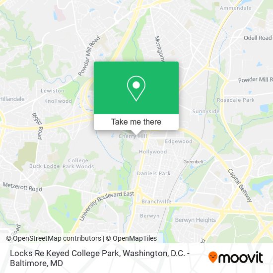 Mapa de Locks Re Keyed College Park