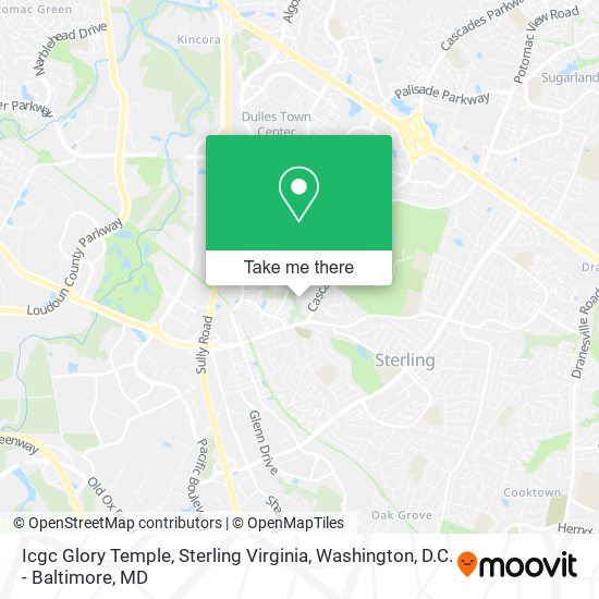 Mapa de Icgc Glory Temple, Sterling Virginia