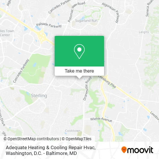 Adequate Heating & Cooling Repair Hvac map