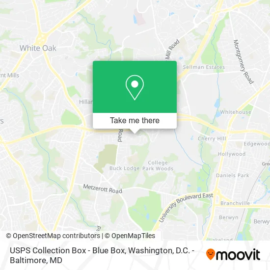 USPS Collection Box - Blue Box map