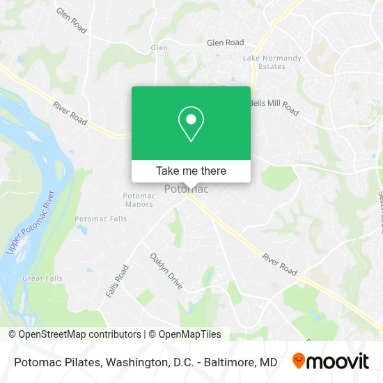 Potomac Pilates map